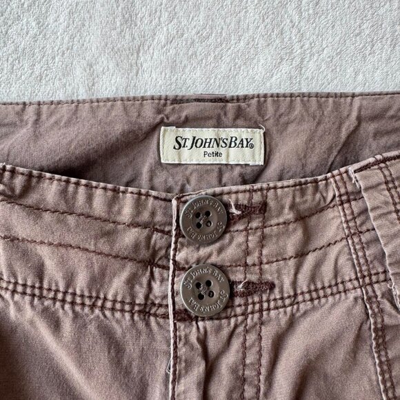 st. john’s bay brown cargo capri pants - Picture 6 of 6